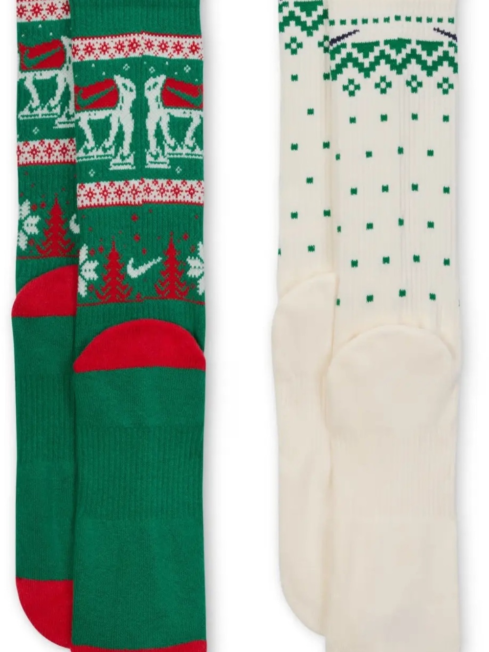 Lot Of 2 Nike Everyday Cushioned Winter Wonderland 2-Pack Crew Socks Size 6-8 M - Picture 5 of 5